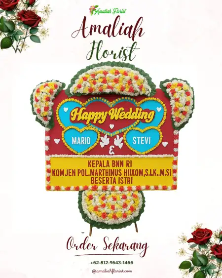 Papan Bunga Pernikahan Simirik